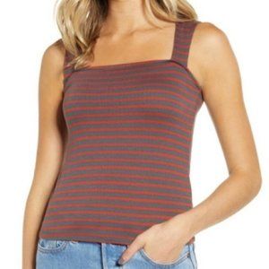 NEW Articles of Society Square Neck Striped Tank Size Large